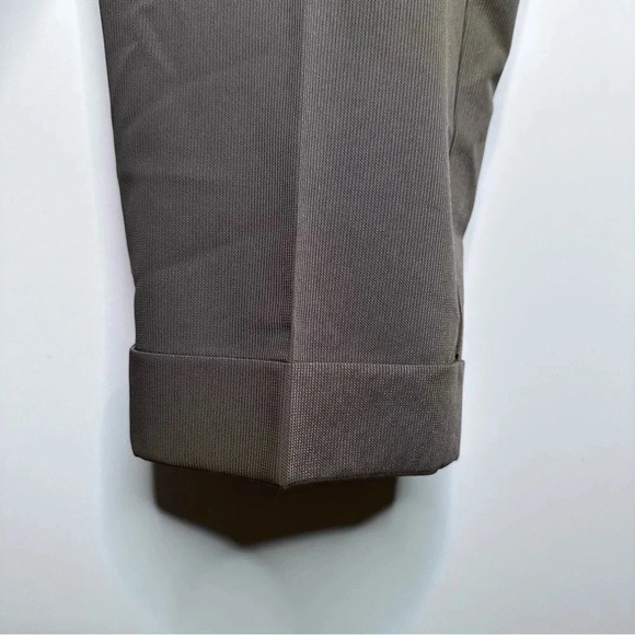 ZARA Olive Green Drawstring Waist Pleated High Rise Pants Size Large - Picture 2 of 10